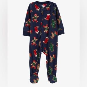 Carter’s Baby one piece fleece gingerbread pajamas, 24 months
